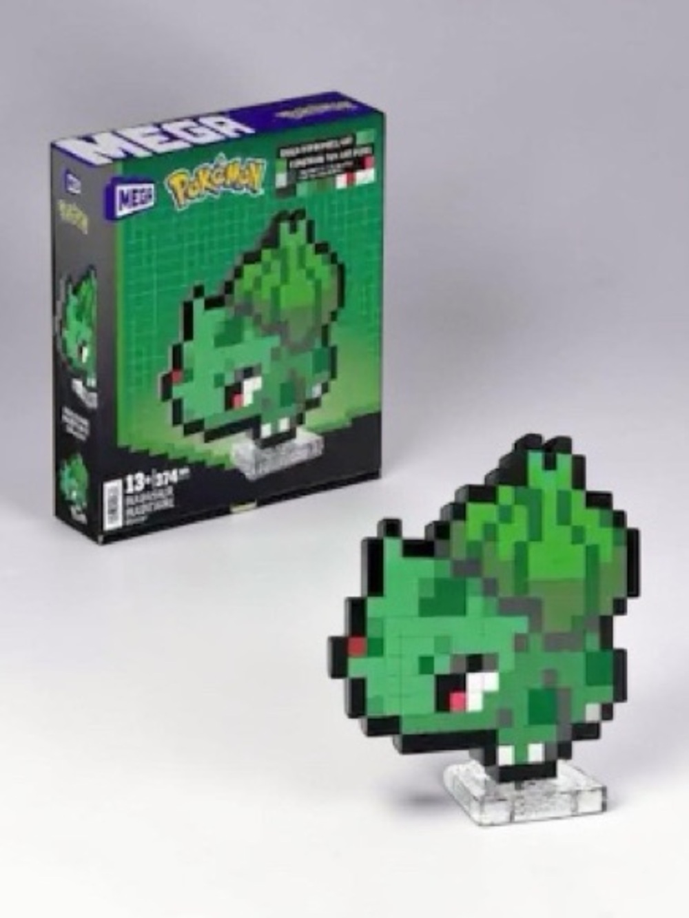 Pokemon Pixel Bulbasaur Figure - Green, Black, White, Red